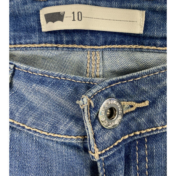 Levis 529 Capri Jeans Womens Size 10 Medium Wash Denim Stretch NWT - Picture 3 of 13